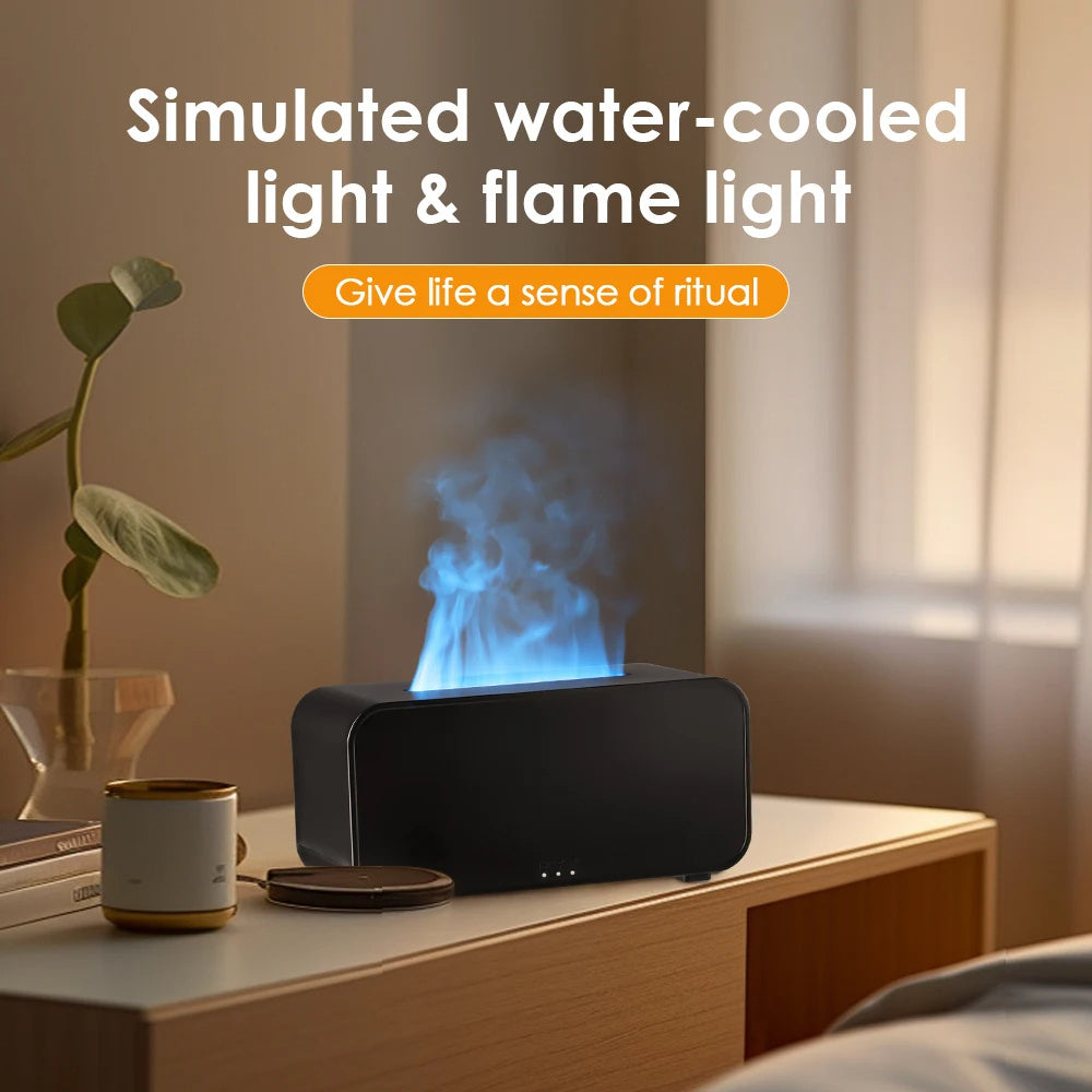 Diffusore a Fiamma 3D & Umidificatore 120 ml – Aromaterapia USB, 7 Colori, Timer 1/3/5h | VIVAURA
