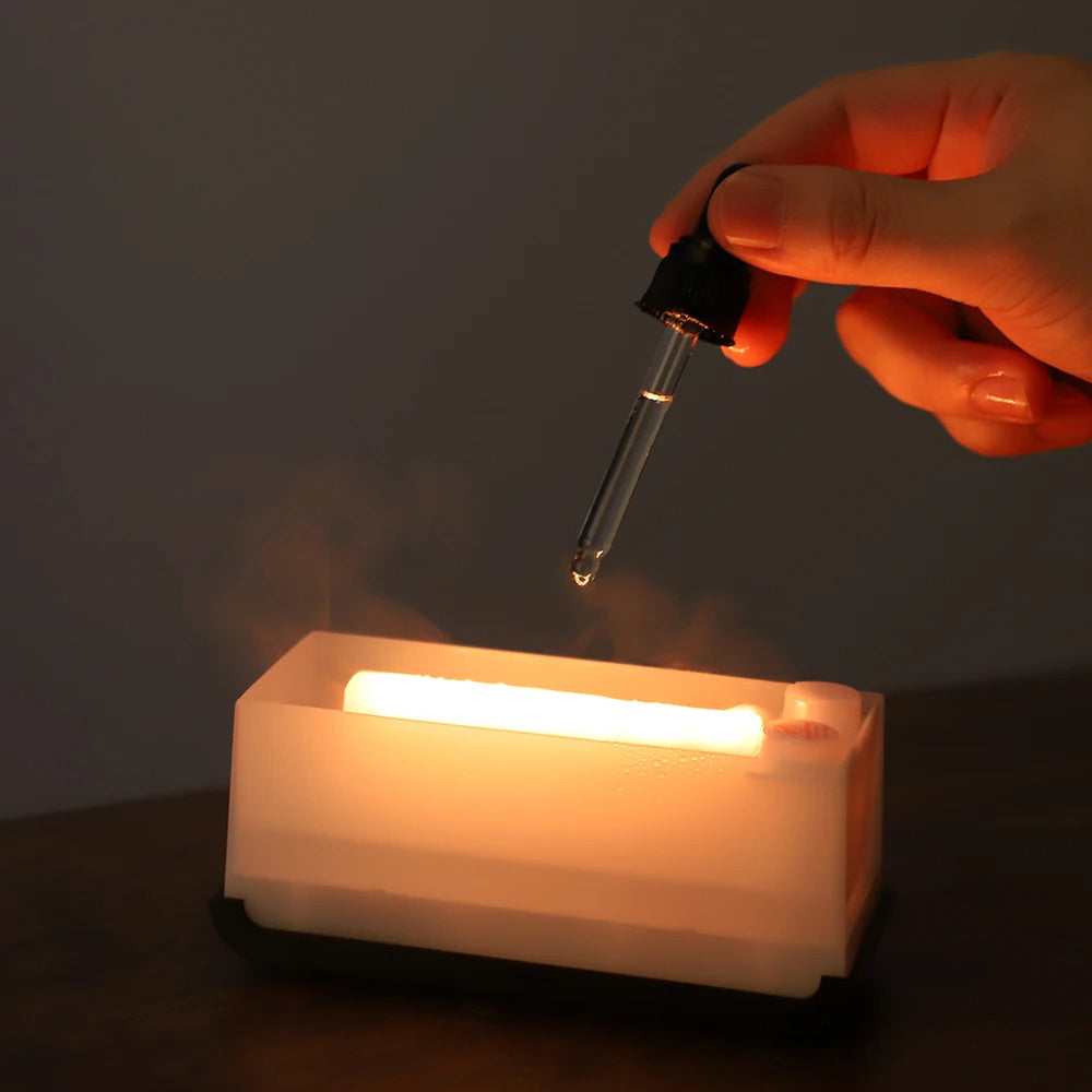 Diffusore a Fiamma 3D & Umidificatore 120 ml – Aromaterapia USB, 7 Colori, Timer 1/3/5h | VIVAURA